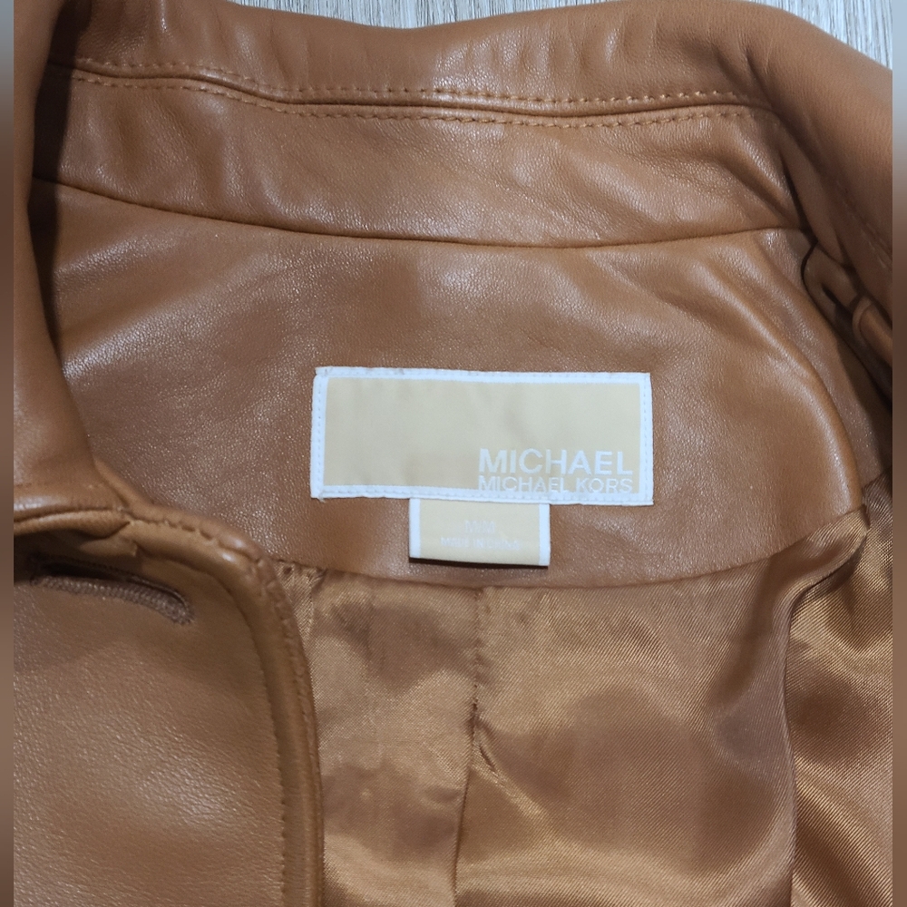💢 Buy One Get One Of Equal Or Lesser Price - Classic Tan Leather Jacket - Picture 2 of 9